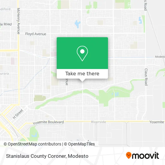 Stanislaus County Coroner map