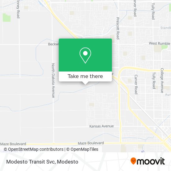 Mapa de Modesto Transit Svc