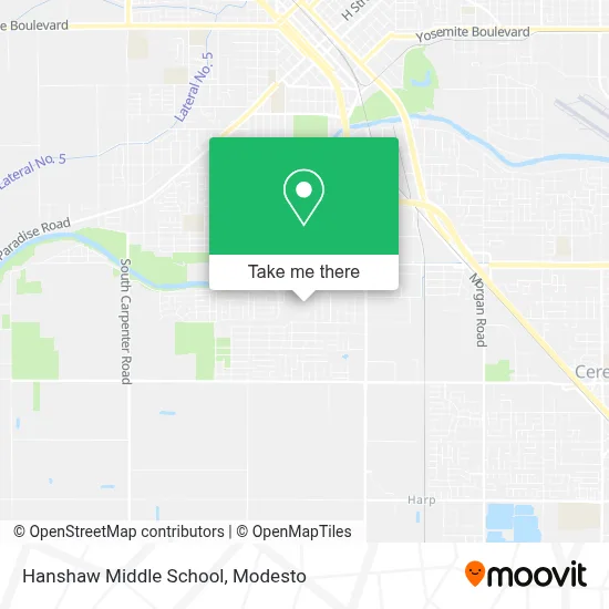 Hanshaw Middle School map