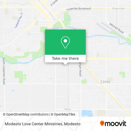Modesto Love Center Ministries map