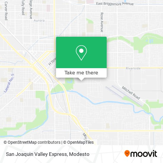San Joaquin Valley Express map