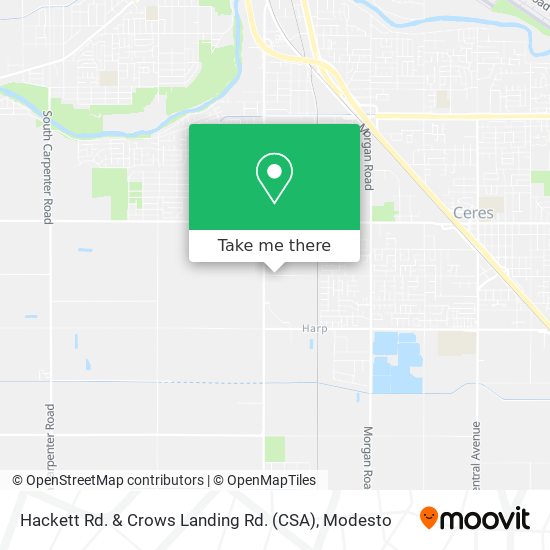 Hackett Rd. & Crows Landing Rd. (CSA) map