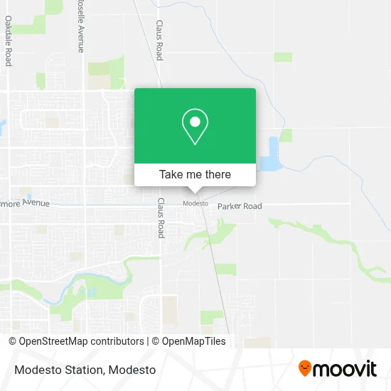 Modesto Station map