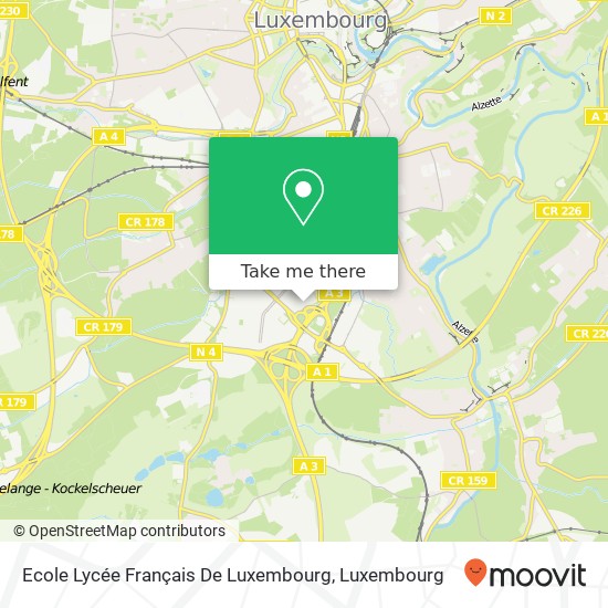 Ecole Lycée Français De Luxembourg map