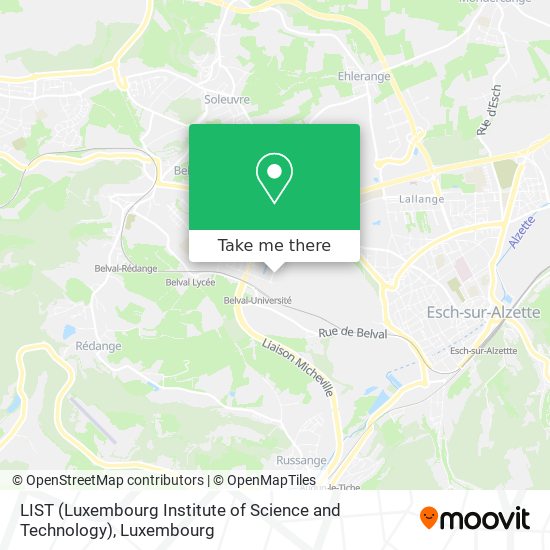 LIST (Luxembourg Institute of Science and Technology) map