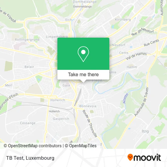 TB Test map