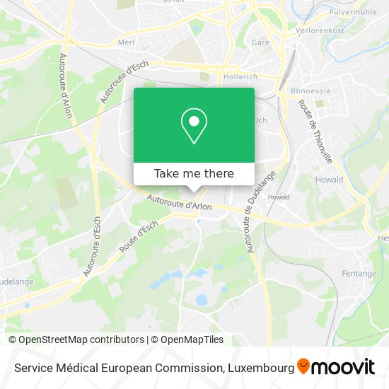 Service Médical European Commission map