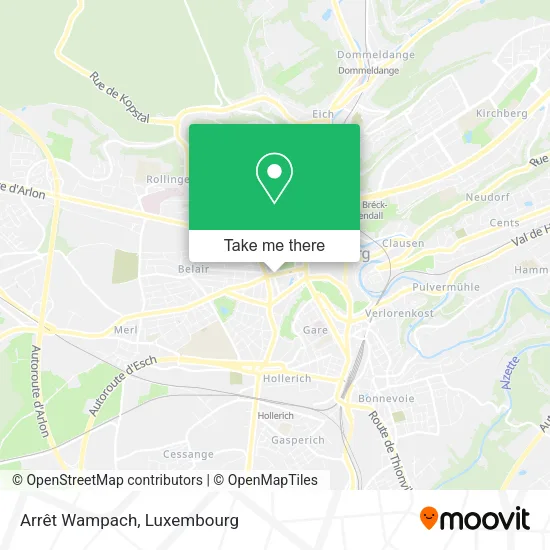 Arrêt Wampach map