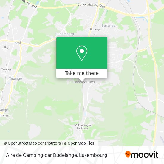 Aire de Camping-car Dudelange map