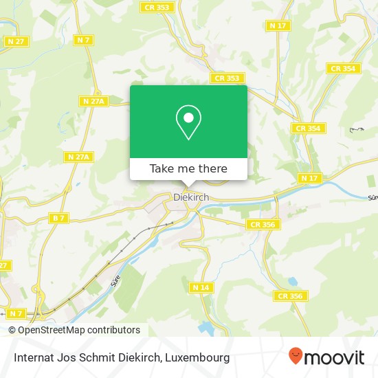Internat Jos Schmit Diekirch map