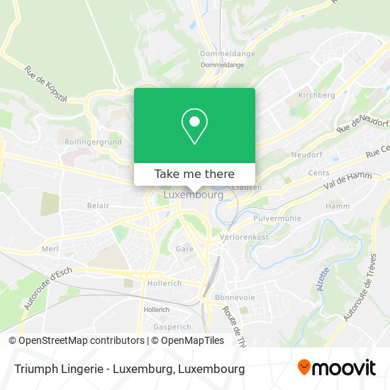 Triumph Lingerie - Luxemburg map