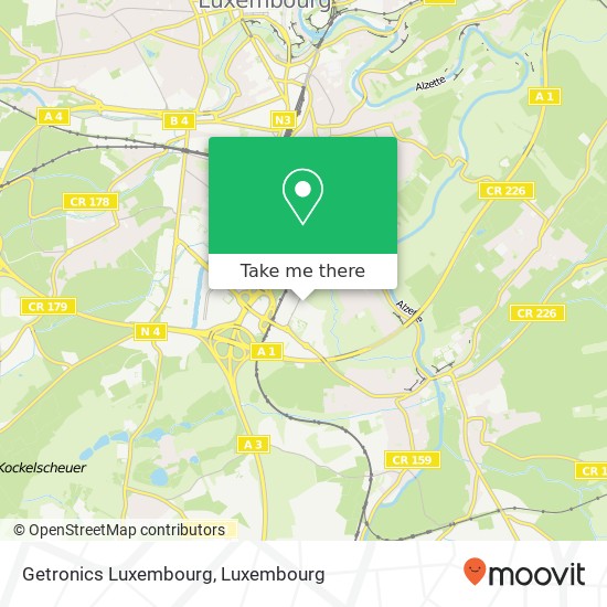 Getronics Luxembourg Karte