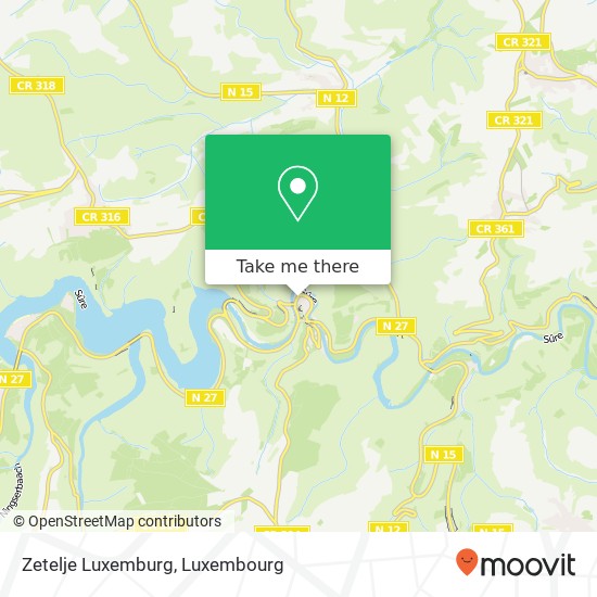 Zetelje Luxemburg map