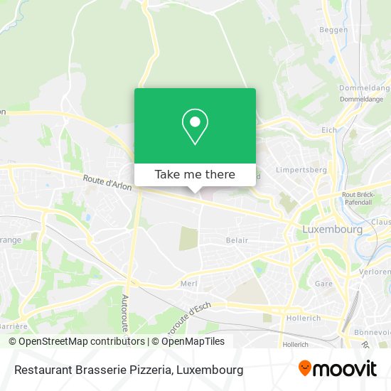 Restaurant Brasserie Pizzeria map