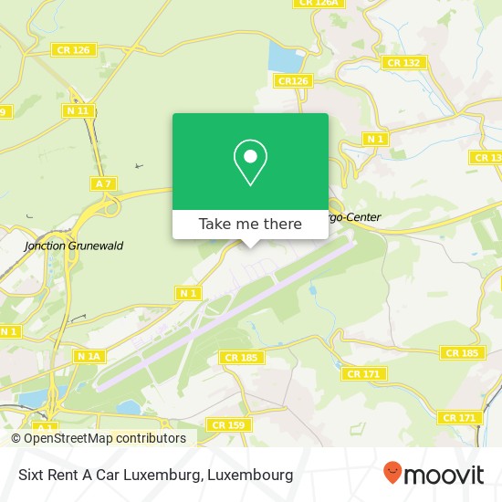 Sixt Rent A Car Luxemburg map