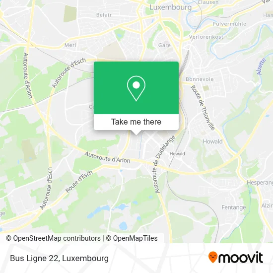 Bus Ligne 22 map