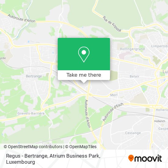 Regus - Bertrange, Atrium Business Park map