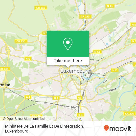 Ministère De La Famille Et De L'Intégration map