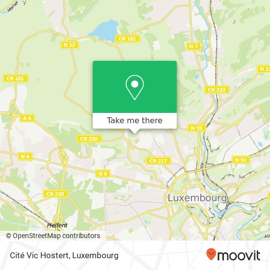 Cité Vic Hostert map