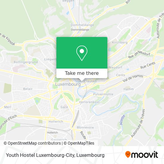 Youth Hostel Luxembourg-City map