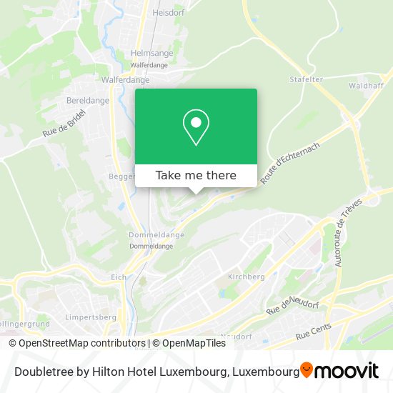 Doubletree by Hilton Hotel Luxembourg Karte