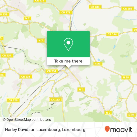 Harley Davidson Luxembourg map