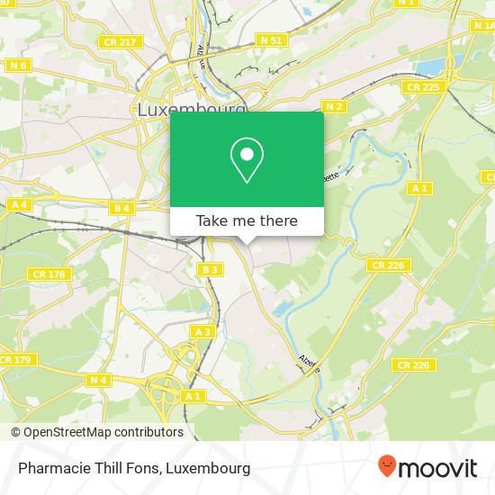 Pharmacie Thill Fons map
