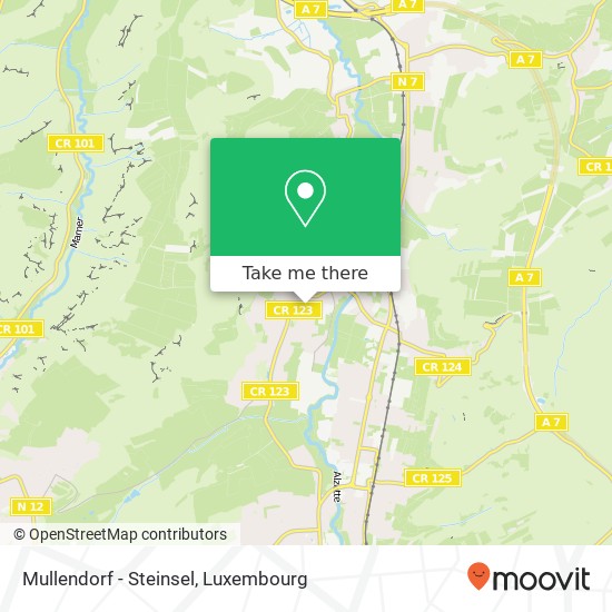 Mullendorf - Steinsel map