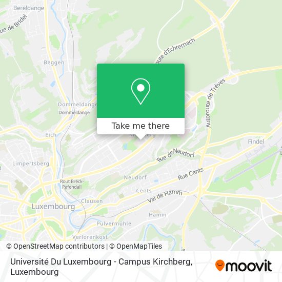 Université Du Luxembourg - Campus Kirchberg map