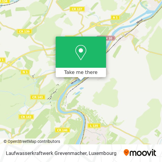 Laufwasserkraftwerk Grevenmacher map