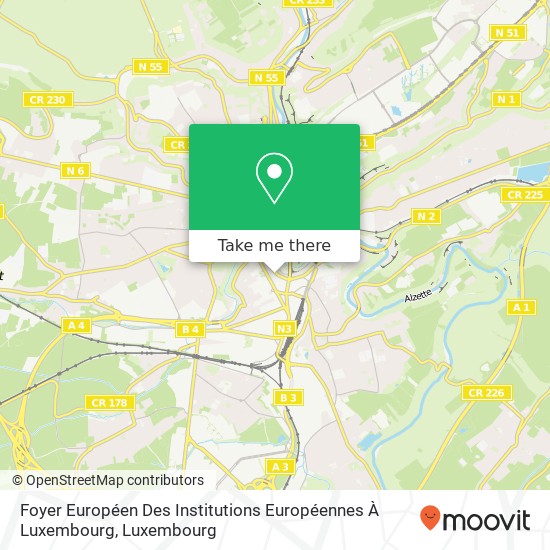 Foyer Européen Des Institutions Européennes À Luxembourg Karte