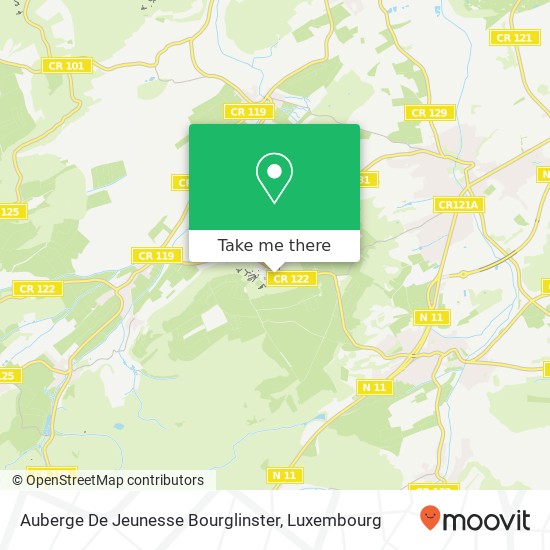 Auberge De Jeunesse Bourglinster map