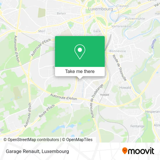 Garage Renault map