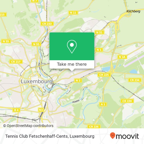 Tennis Club Fetschenhaff-Cents map