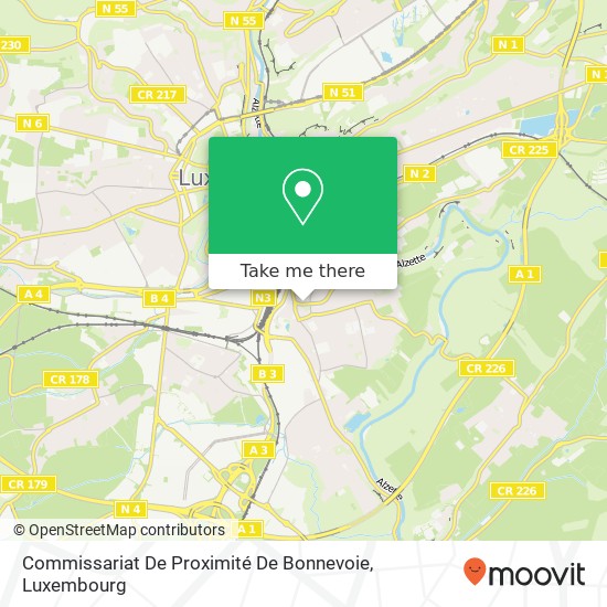 Commissariat De Proximité De Bonnevoie map