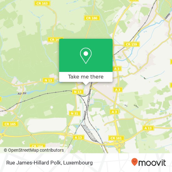Rue James-Hillard Polk map