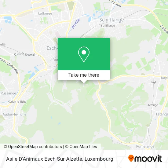 Asile D'Animaux Esch-Sur-Alzette map