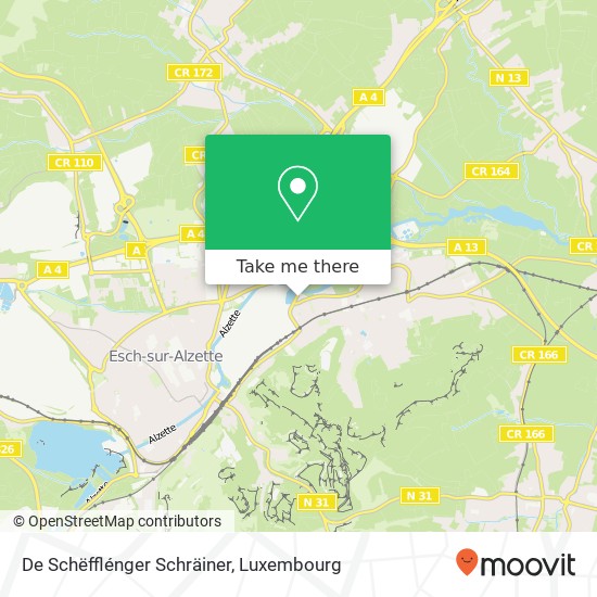 De Schëfflénger Schräiner map