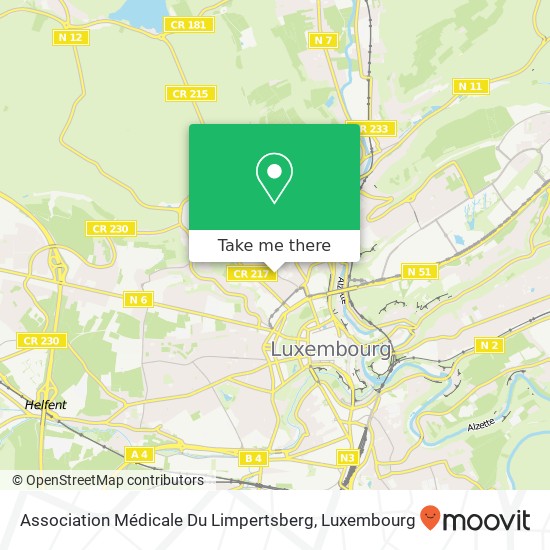 Association Médicale Du Limpertsberg map