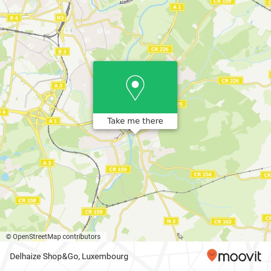 Delhaize Shop&Go map