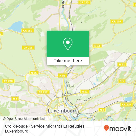 Croix-Rouge - Service Migrants Et Réfugiés map