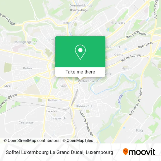 Sofitel Luxembourg Le Grand Ducal map