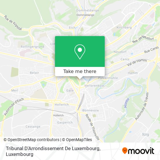 Tribunal D'Arrondissement De Luxembourg map
