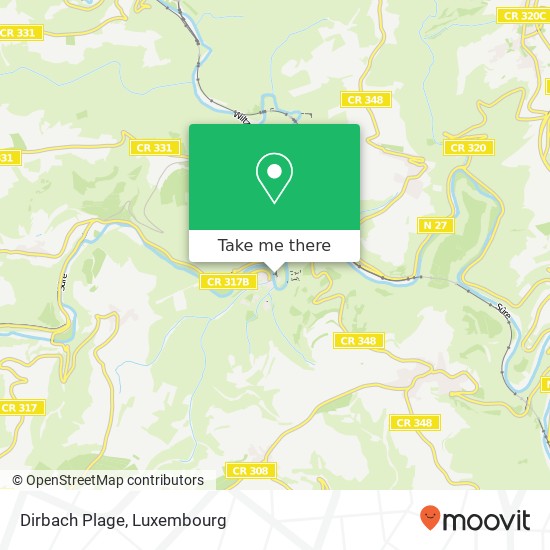Dirbach Plage map