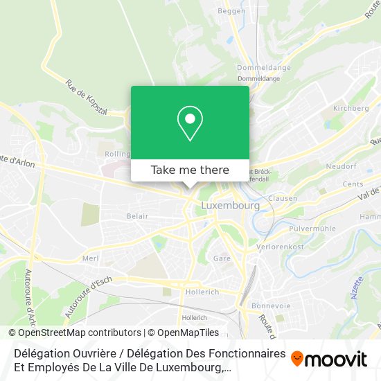 Délégation Ouvrière / Délégation Des Fonctionnaires Et Employés De La Ville De Luxembourg map