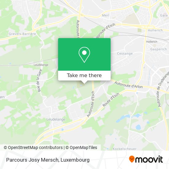 Parcours Josy Mersch map