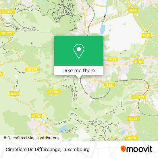 Cimetière De Differdange map