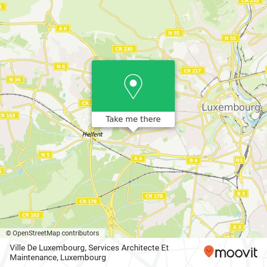 Ville De Luxembourg, Services Architecte Et Maintenance Karte
