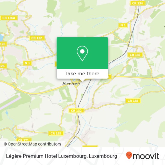 Légère Premium Hotel Luxembourg Karte