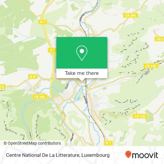 Centre National De La Litterature map